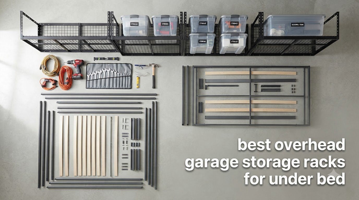 best overhead garage storage racks for under bed