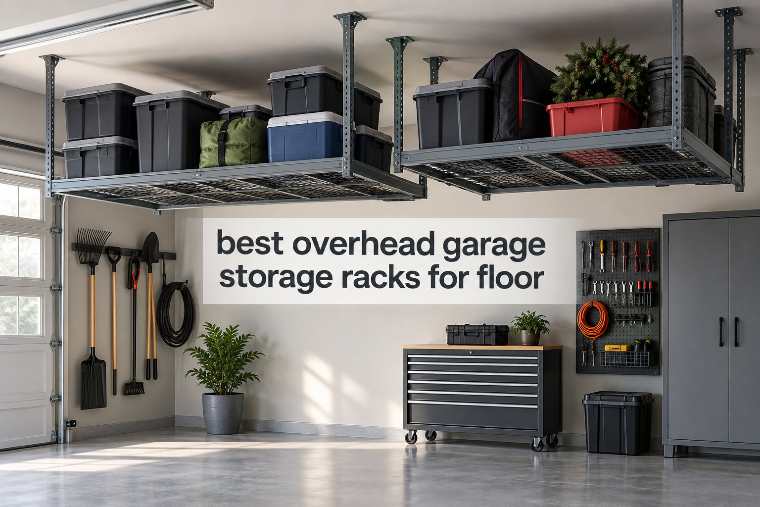 best overhead garage storage racks for floor