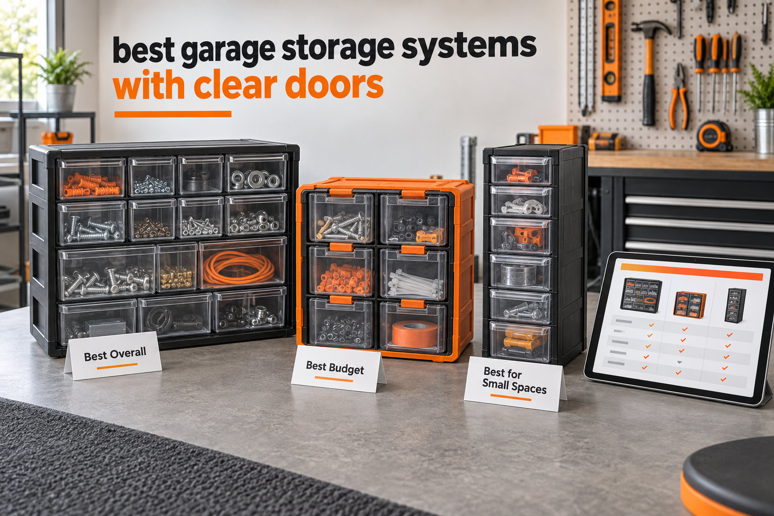 best garage storage systems with clear doors