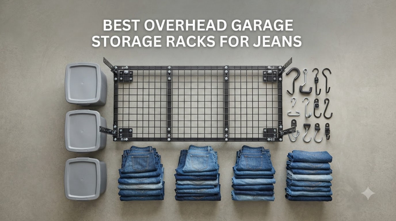 best overhead garage storage racks for jeans