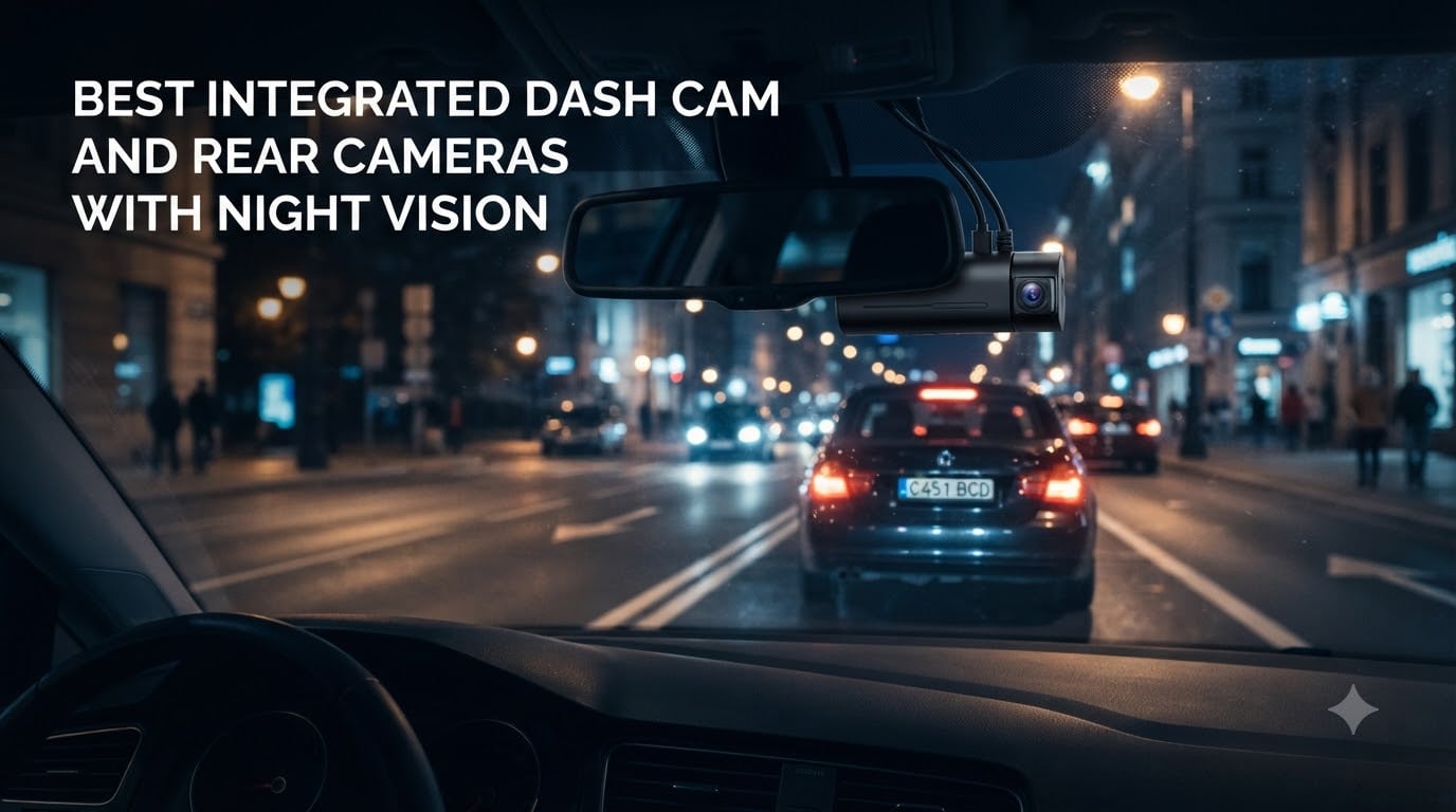 best integrated dash cam and rear cameras with night vision