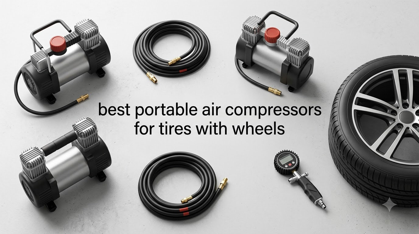 best portable air compressors for tires with wheels