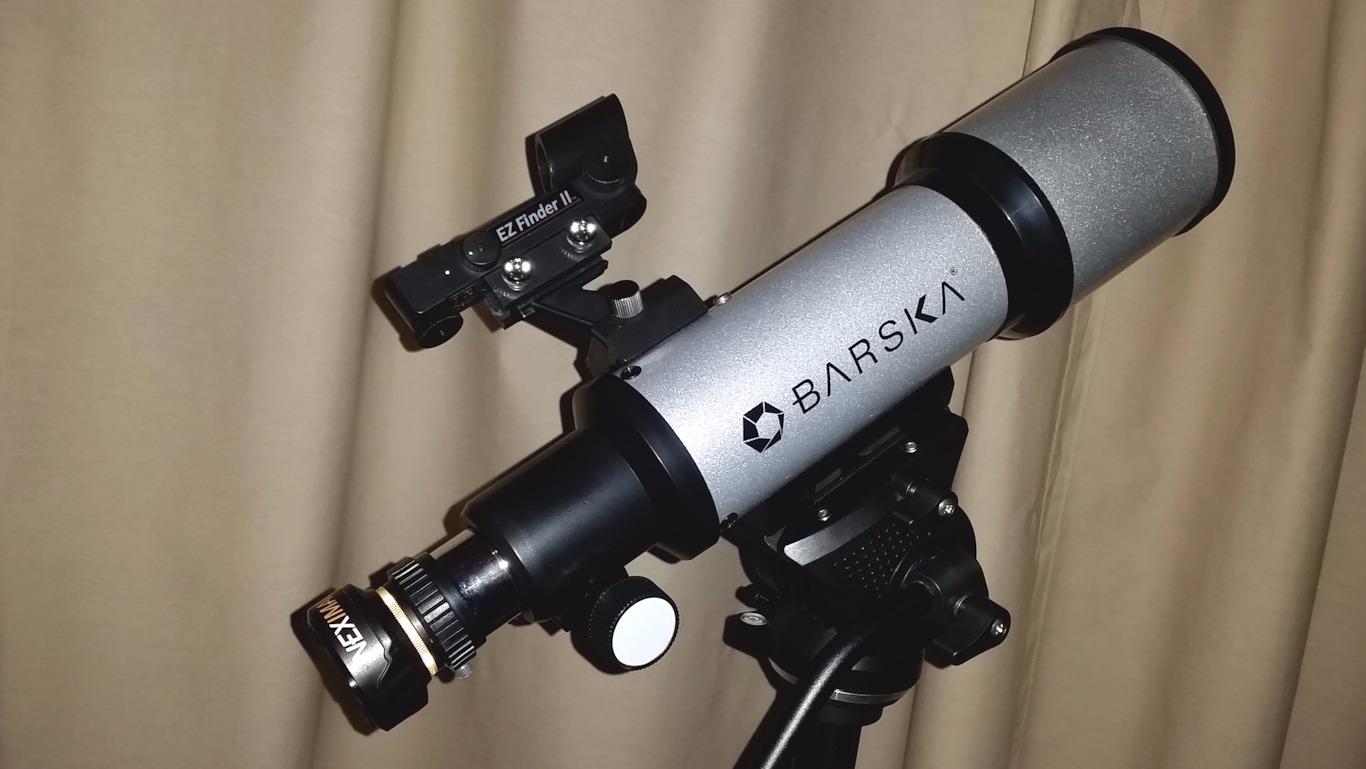 Barska Starwatcher Astronomical Refractor Telescope 300x Magnification for Beginners & Kids with Barlow Lens, 2 Interchangeable Eyepieces, Finder Scope, Table Top Tripod customer photo 2