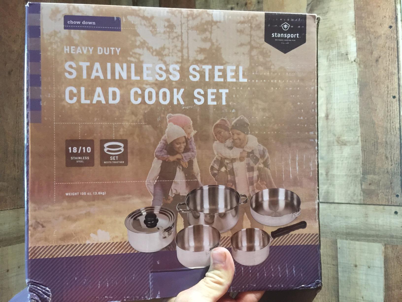 Stansport Stainless Steel Camping Cookware Set – Durable Nesting Mess Kit for Backpacking, Hiking & Outdoor Cooking – Compact Portable Pot & Pan with Carry Bag – Multiple Sizes for Family to Solo Use customer photo 2