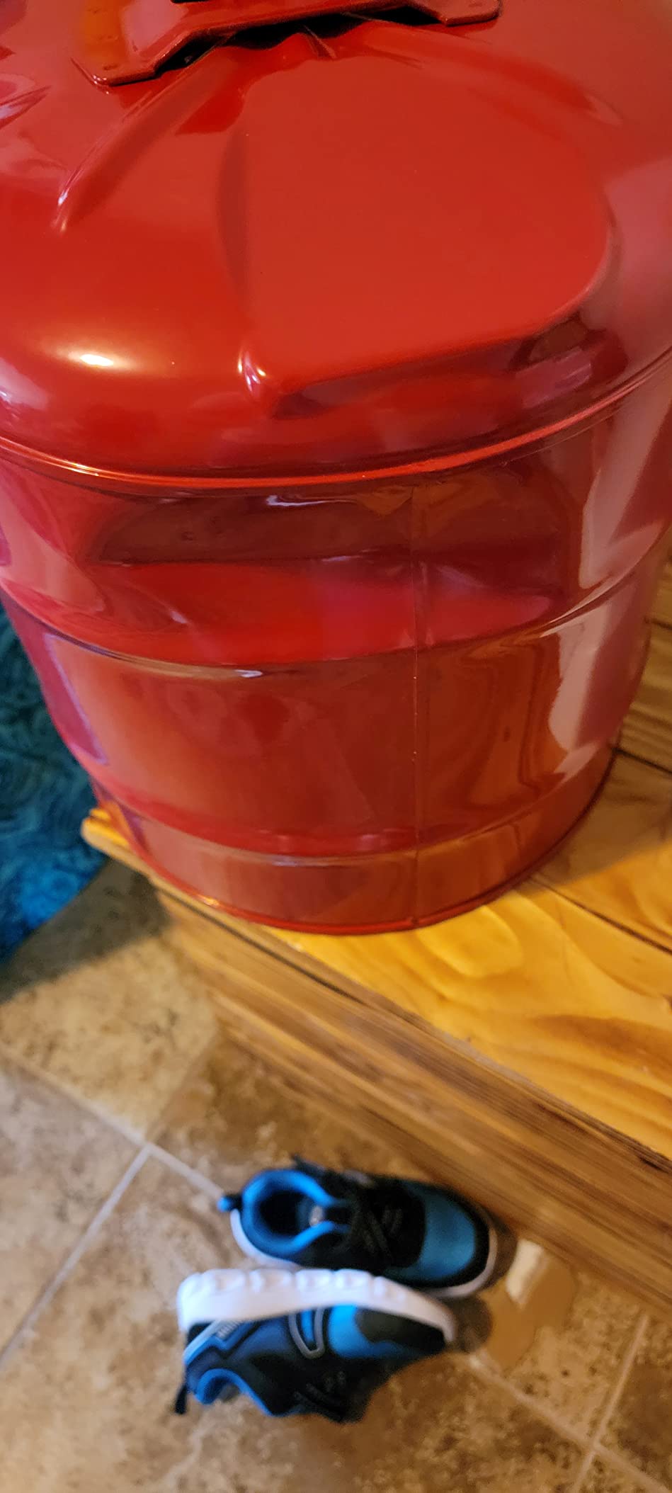 Justrite Type I Gasoline Safety Can, Red Galvanized Steel, Made in the USA customer photo 2