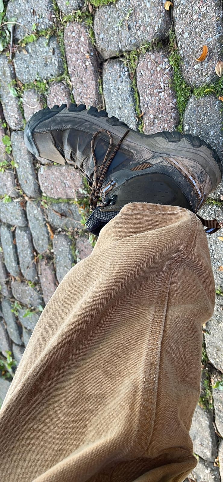KEEN Men's Targhee 3 Mid Height Waterproof Hiking Boots, Black Olive/Golden Brown, 9.5 Wide US customer photo 2
