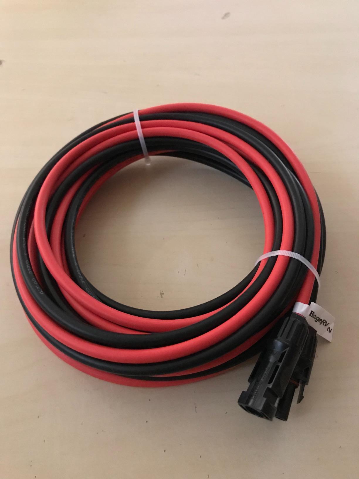 BougeRV 20 Feet 10AWG Solar Extension Cable with Female and Male Connector customer photo 1