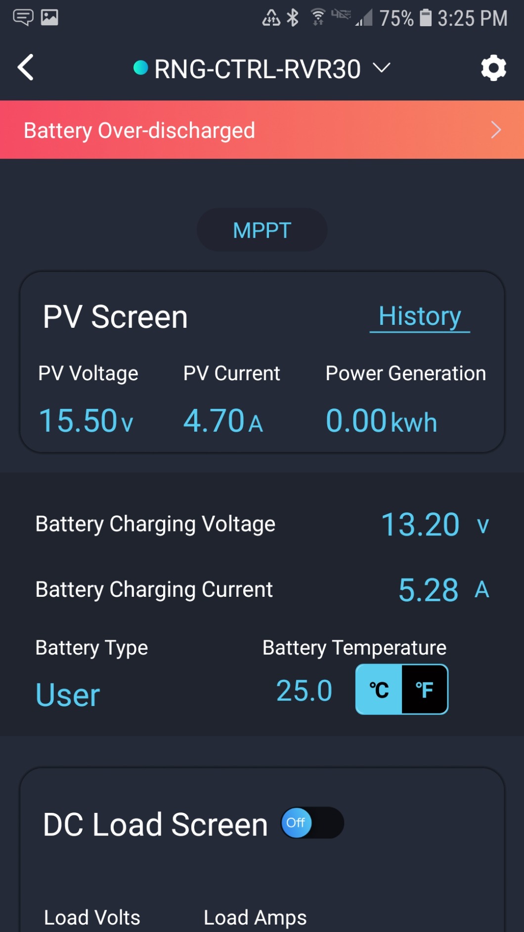 Renogy Rover 30A 12V/24V Auto DC Input MPPT Solar Charge Controller Parameter Adjustable LCD Display Solar Panel Regulator fit for Gel Sealed Flooded and Lithium Battery, Rover 30A,Black customer photo 2