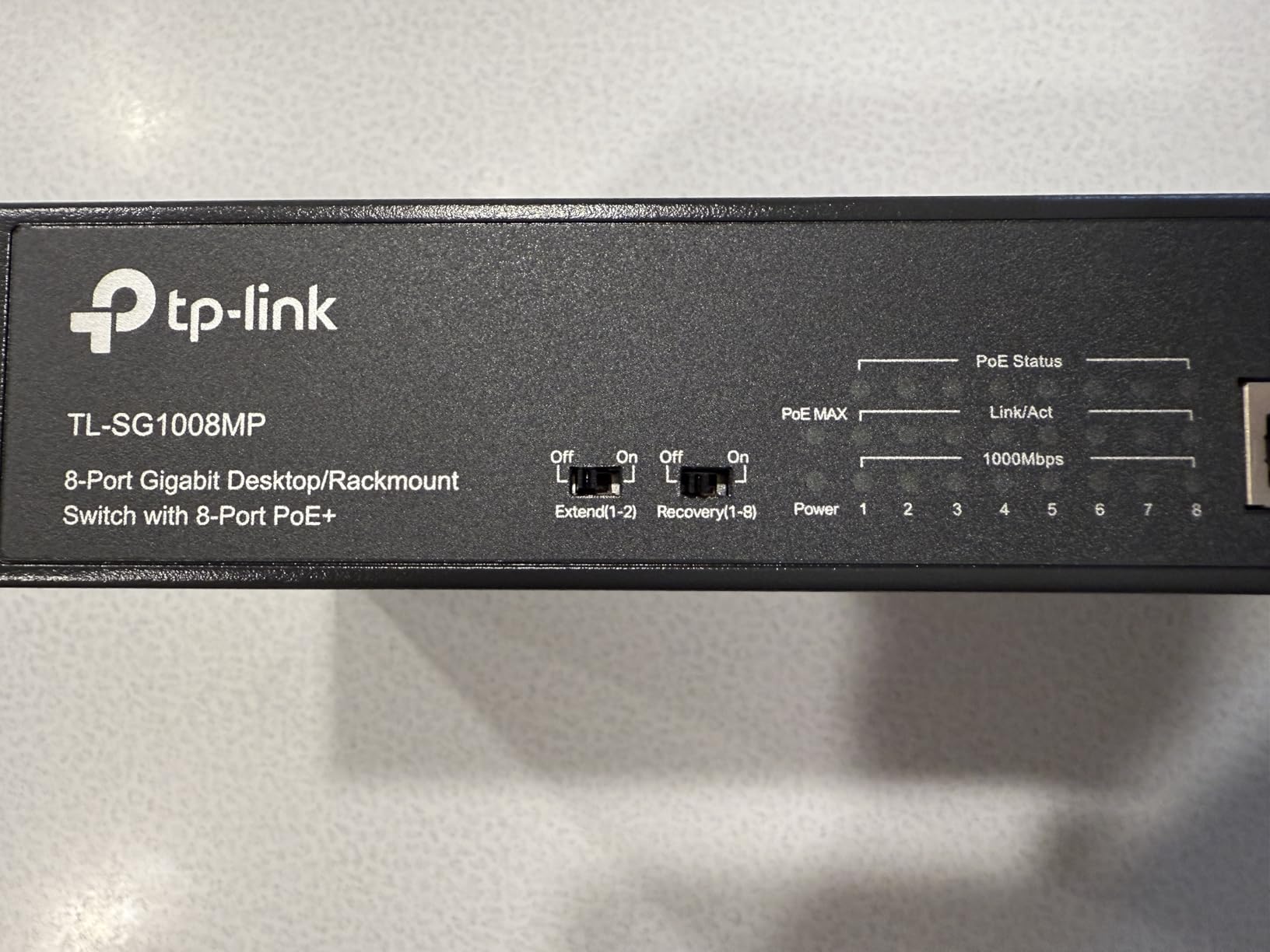 TP-Link 8 Port Gigabit PoE Switch | 8 PoE+ Ports @126W | Plug & Play | Limited Lifetime Protection | Desktop/ Rackmount | Prioritized Power Supply | Sturdy Metal | Shielded Ports (TL-SG1008MP) customer photo 1