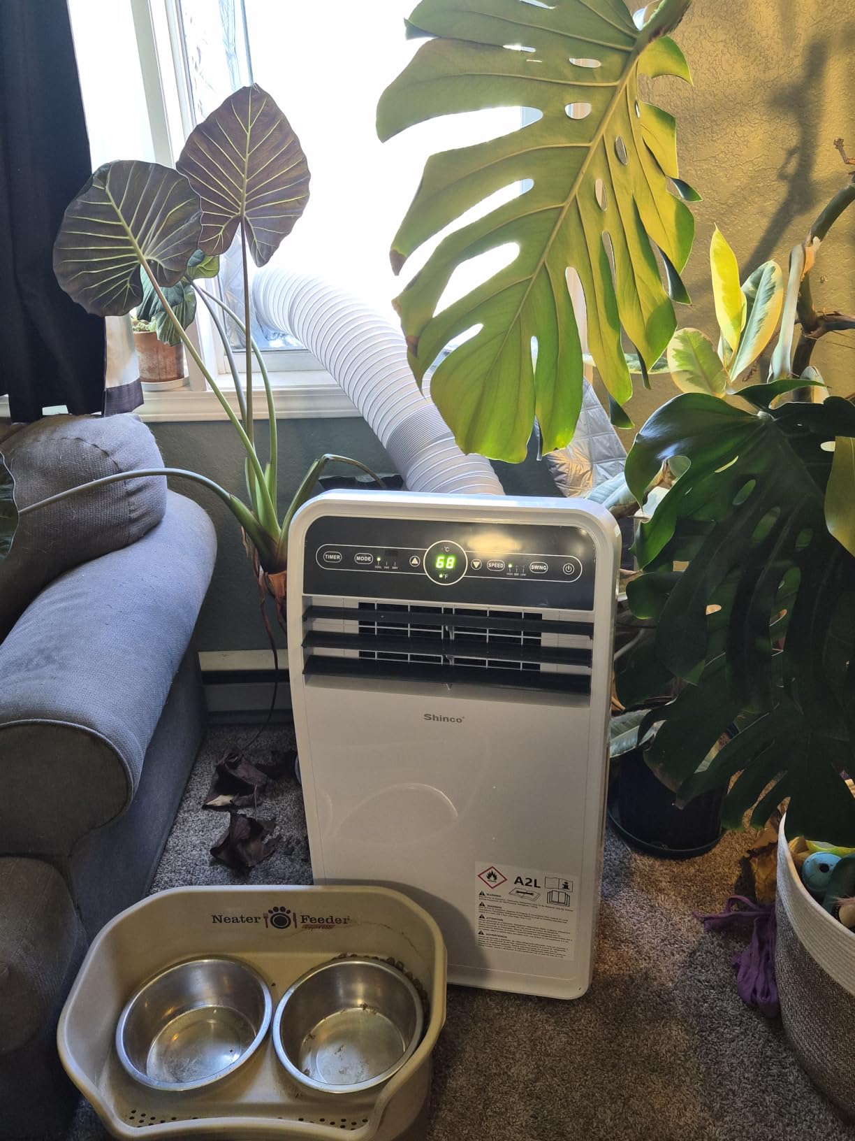Shinco 12,000 BTU（7,500 BTU SACC) Portable Air Conditioner, Portable AC Unit with Built-in Cool, Dehumidifier&Fan Modes for Room up to 450 sq.ft, with Remote Control, 24 Hour Timer, Installation Kit customer photo 2