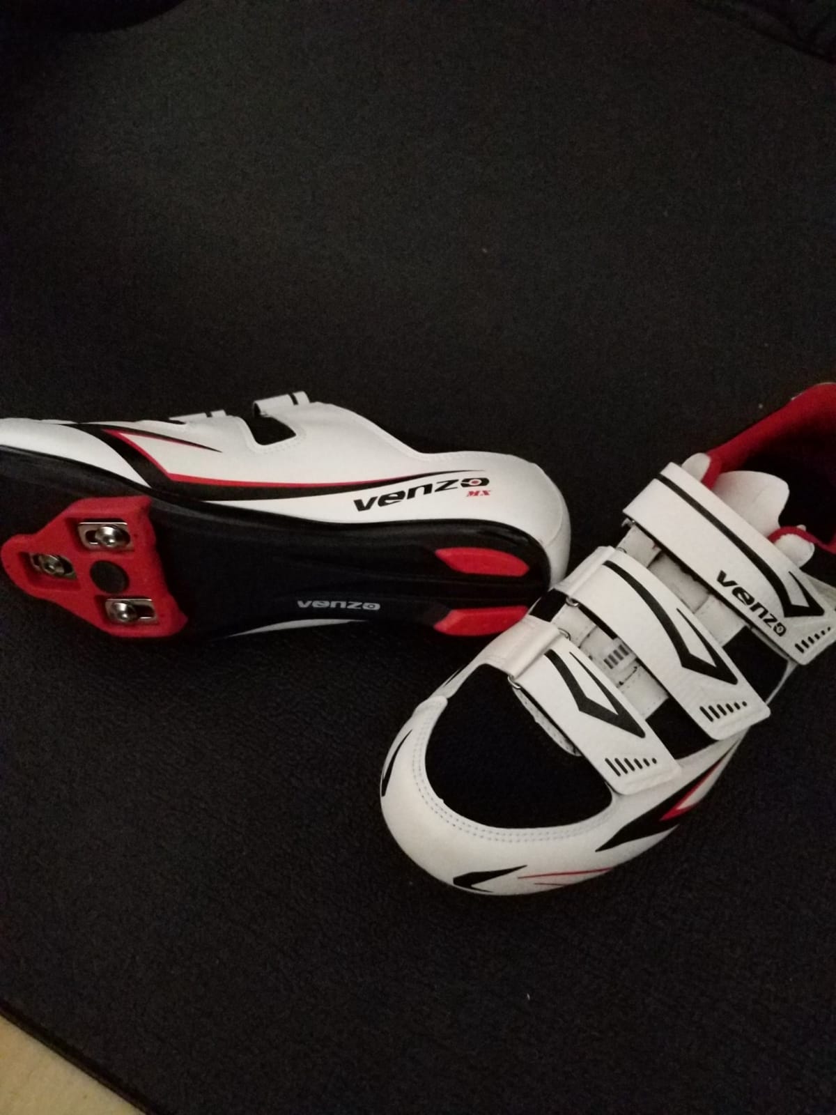 Venzo Bicycle Men's Road Cycling Riding Shoes - 3 Straps - Compatible with Look Delta & for Shimano SPD-SL - Perfect for Road Racing Bikes customer photo 2