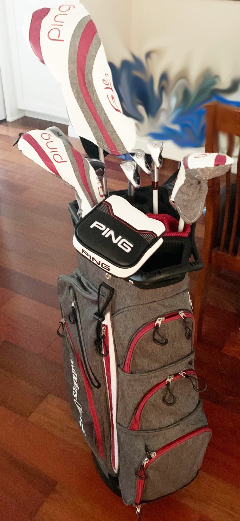 Founders Club Franklin Golf Push Cart Bag -Riding Cart Bag -Full Bag Rain Cover -Secure Push Cart Base -Light Weight -15 Way Full Length Divider-External Putter Tube-Embroidery Panel customer photo 1