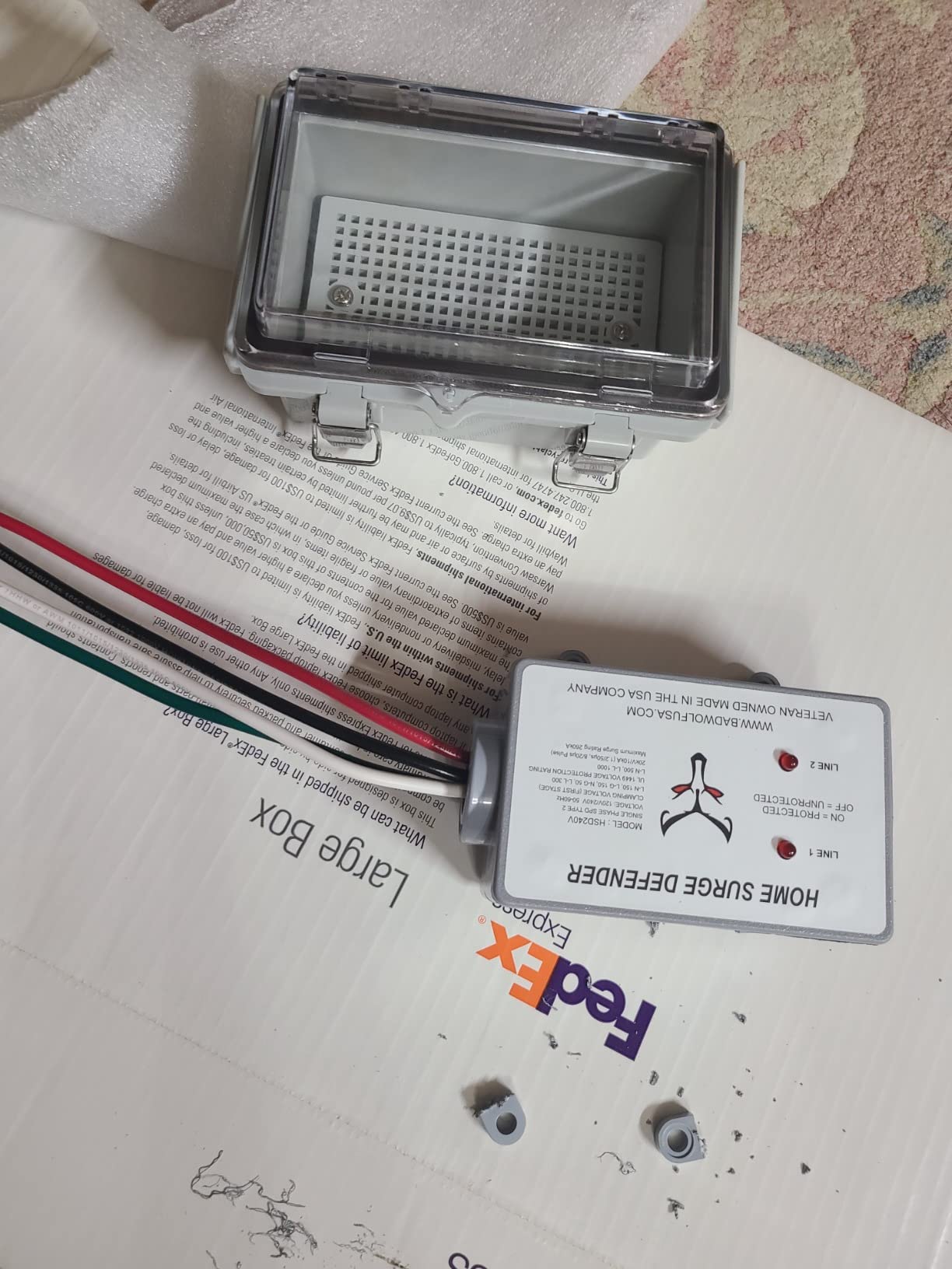 Bad Wolf HSD240V Whole House Lightning & EMP Surge Protector 260kA, ETL Listed and FCC Certified Type 1 SPD, 120/240V Split Phase customer photo 2