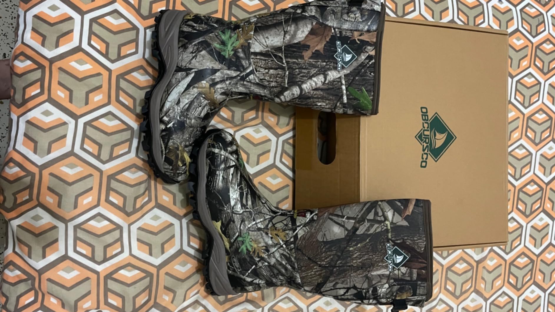 Obcursco 400g Insulation Rubber Hunting Boots for Men, Insulated Waterproof 6mm Neoprene Boot for Hunting (Camo) customer photo 1