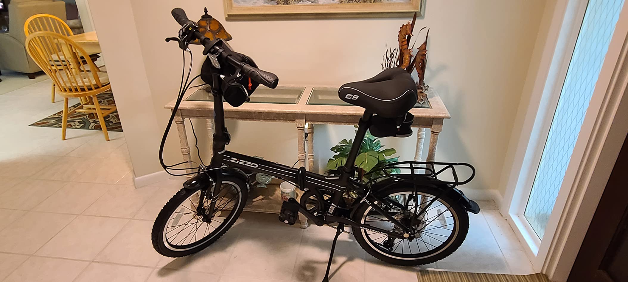 ZiZZO Forte Heavy Duty Folding Bike-Lightweight Aluminum Frame Genuine Shimano 20-Inch Folding Bike with Fenders, Rack and 300 lbs Weight Limit customer photo 2