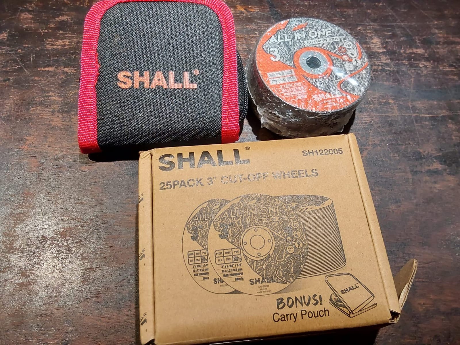 SHALL 25-Pack Cut Off Wheels 3” x 3/8” x 3/64” - Ultra Thin Cutting Wheel with Pouch for Angle Grinder & Cut-Off Tools - Fast Cutting Disc for INOX, Steel, Iron, Non-Ferrous Metal & PVC customer photo 2