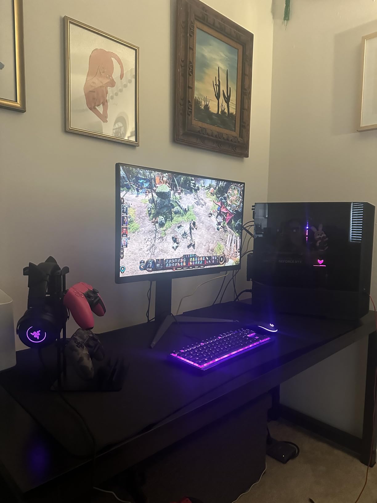 LG 27GR83Q-B 27-inch Ultragear QHD (2560x1440) IPS Gaming Monitor, 240Hz, 1ms, DisplayHDR 400, G-Sync AMD FreeSync Premium, HDMI 2.1 DisplayPort, 4-Pole HP Out DTS GP:X, Tilt/Height/Pivot Stand, Black customer photo 1