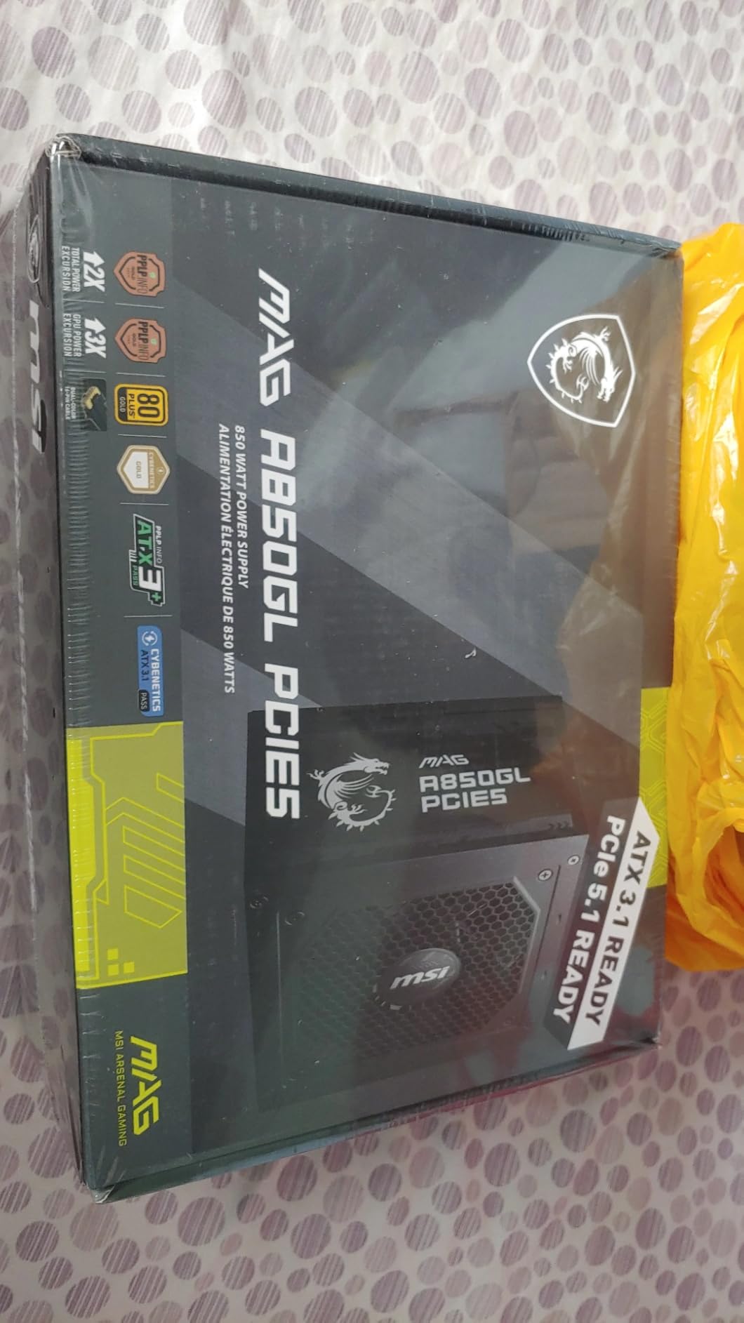 MSI MAG A850GL PCIE5, Fully Modular Compact Gaming 850W Power Supply, 80+ Gold, ATX 3.1 & PCIe 5.1 Ready, Native Dual-Color 12V-2x6 Cable, 10 Year Warranty customer photo 2