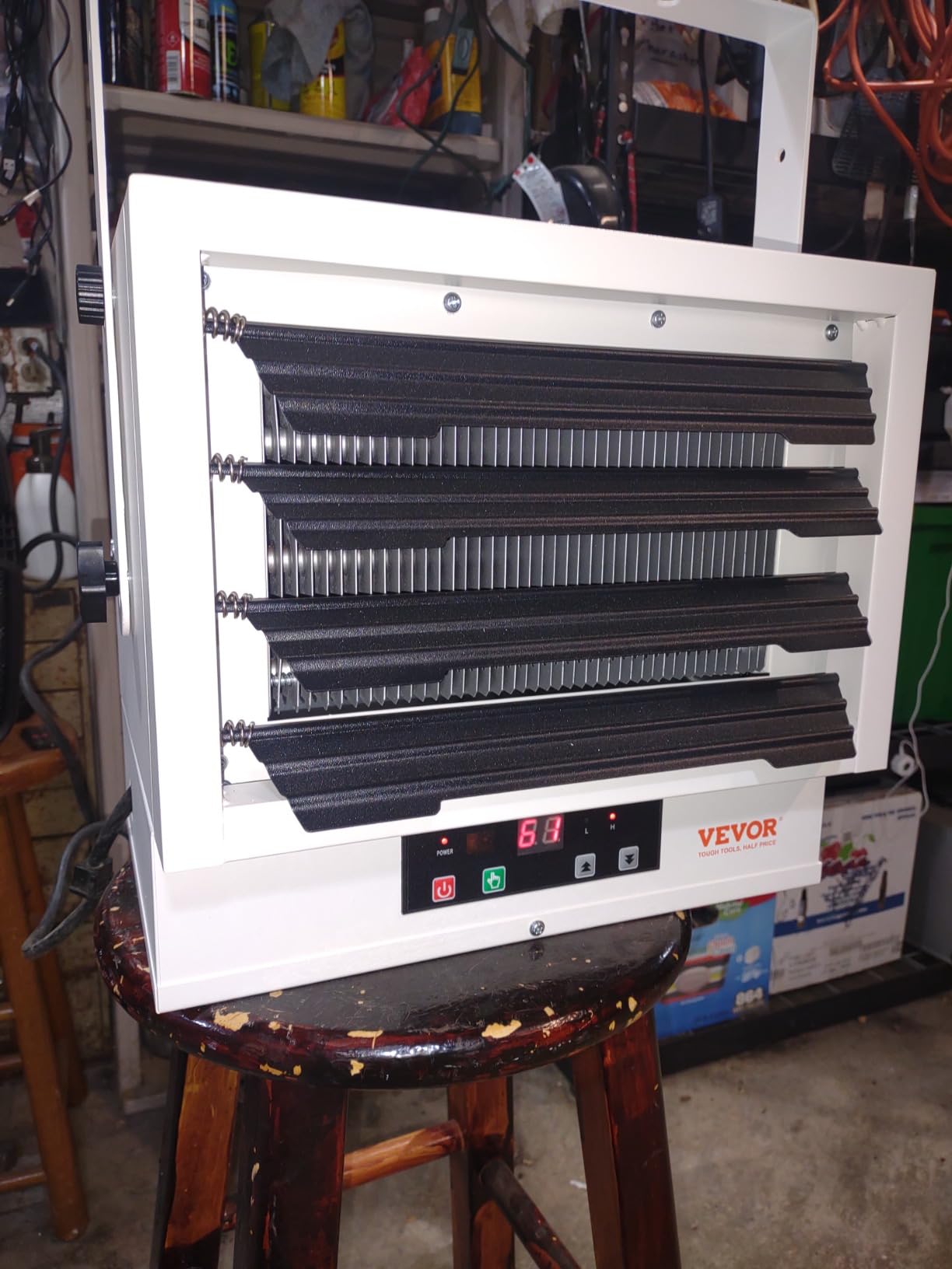 VEVOR Electric Garage Heater, 7500 Watt Digital Fan Forced Wall Ceiling Mount Shop Heater, Remote Control, Overheat Protection, Hardwired Heater with 9 Hour Timer, ETL Listed customer photo 2
