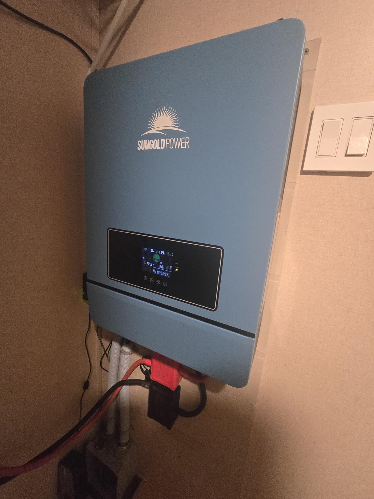 SUNGOLDPOWER 10000W DC 48V UL1741 Solar Inverter,Support Parallel, Built-in 2 MPPT Solar Controllers, Max. 200A Battery Charging, AC Input/Output 120V/240V(settable) Inverter Charger(10000W DC 48V) customer photo 1