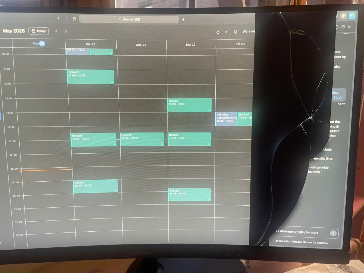 KOORUI 27 Inch Curved Gaming Monitor QHD 180Hz, 1ms 1500R VA Display customer photo 2