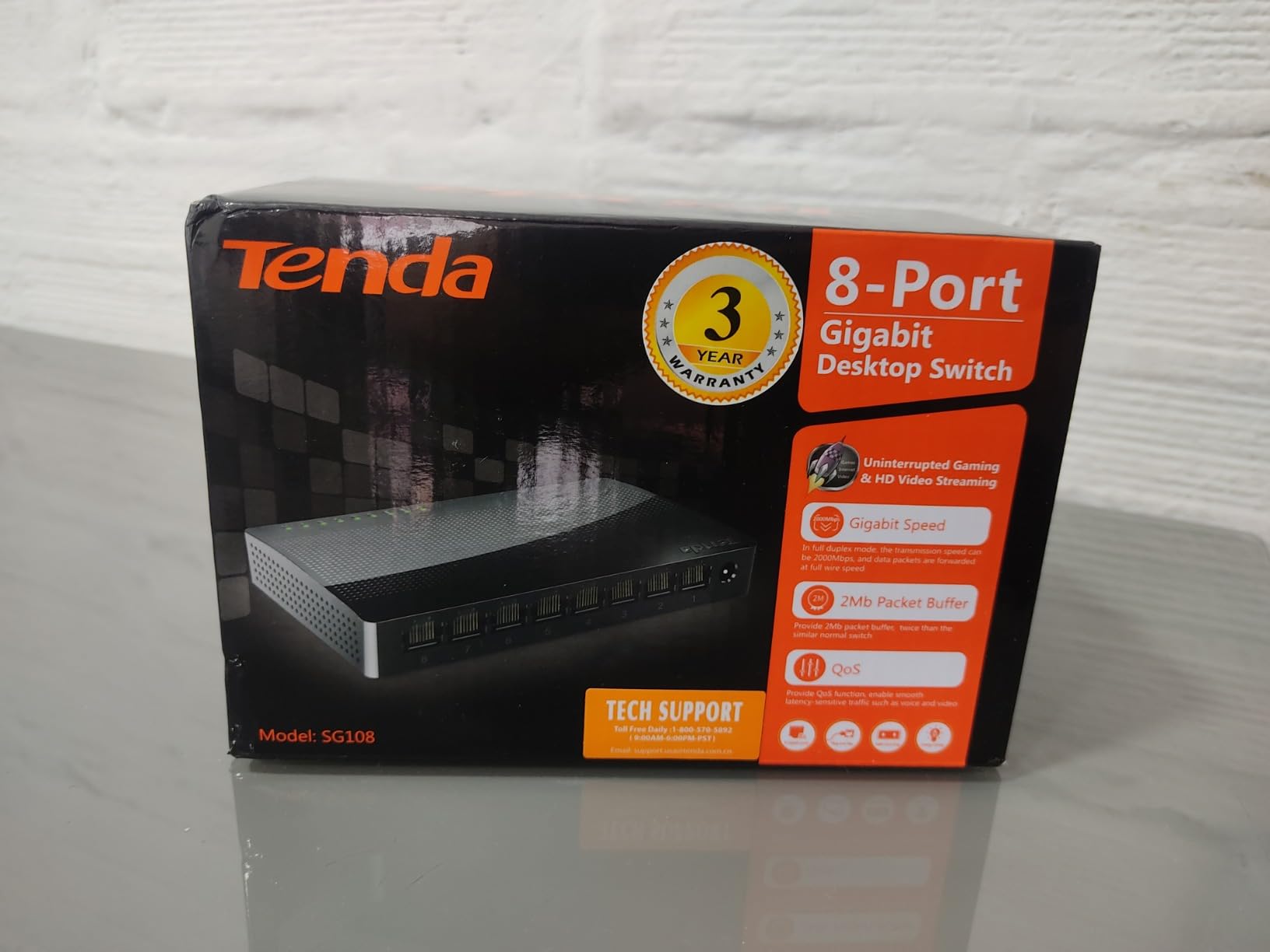 Tenda 8 Port 2.5G Ethernet Switch, Multi-Gigabit 2.5Gb Ethernet Splitter customer photo 2