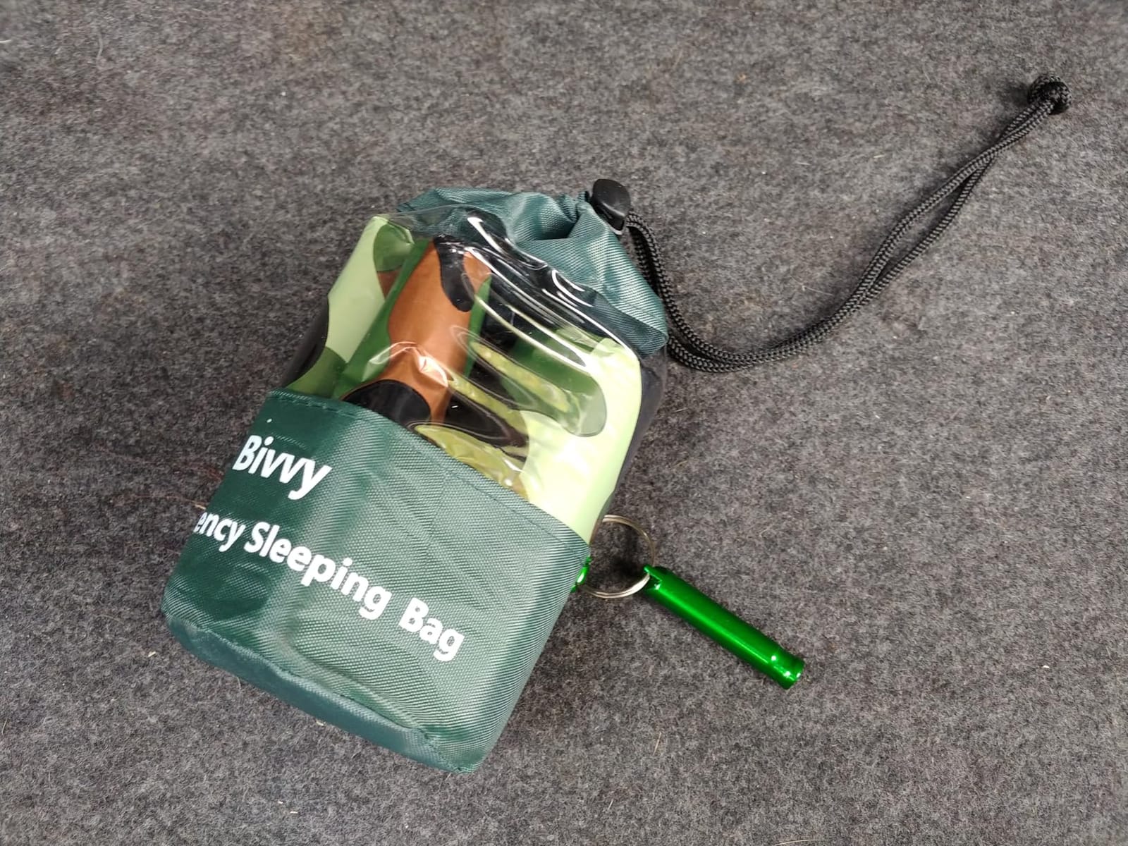 Emergency Sleeping Bag Survival Bag, Cymuber Portable Waterproof Thermal Bivy Sacks Tac Bivvy Bags,Camping Mylar Sleeping Bag Survival Gear Emergency Blankets Survival Shelter customer photo 1