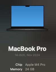 Apple 2024 MacBook Pro Laptop with M4 Pro, 12‑core CPU, 16‑core GPU: Built for Apple Intelligence 14.2-inch Liquid Retina XDR Display, 24GB Unified Memory, 512GB SSD Storage; Space Black customer photo 1