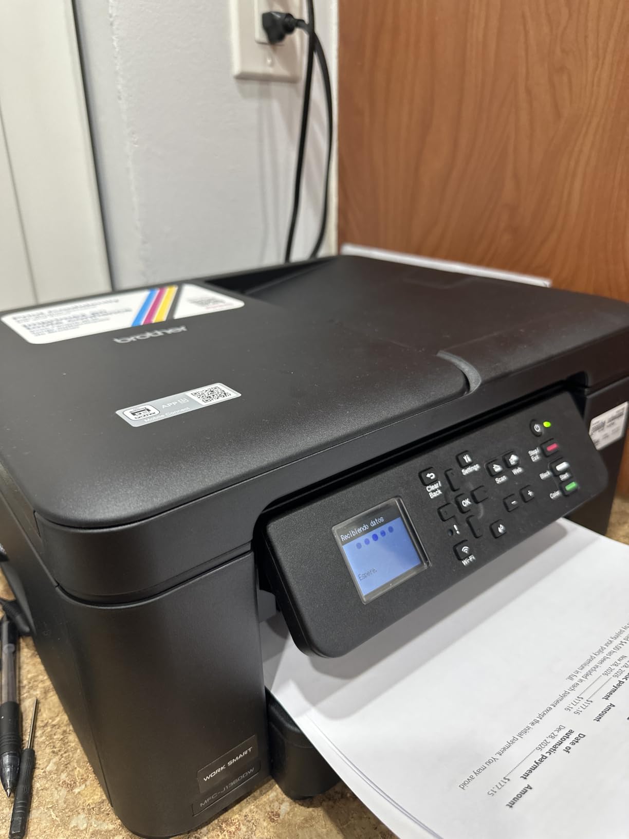 Brother Work Smart 1360 Wireless Color Inkjet All-in-One Print, Scan, Copy customer photo 1