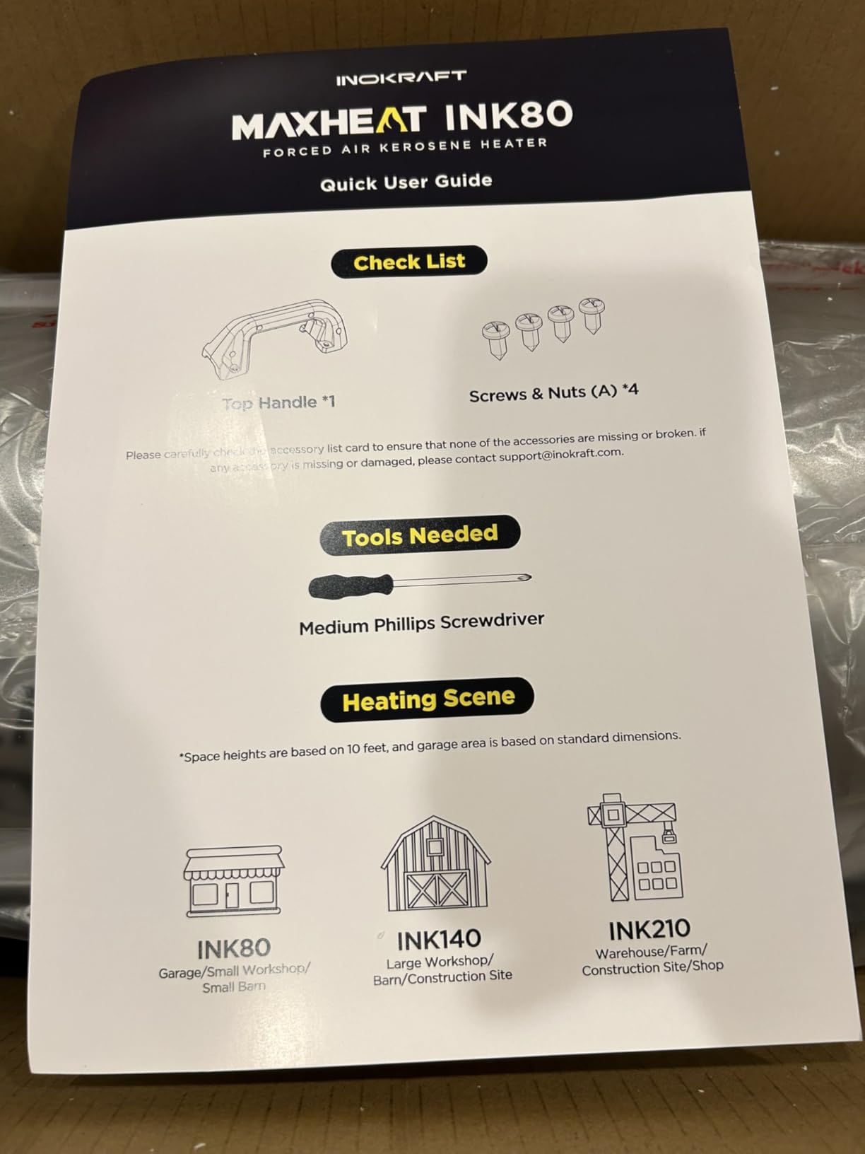 InoKraft 80,000 BTU Kerosene Forced Air Heater, Compact Portable Design, LED Thermostat Control, Quiet High-Efficiency Heating, Overheat Protection, CSA Certified for Garage, Barn & Workshop customer photo 2