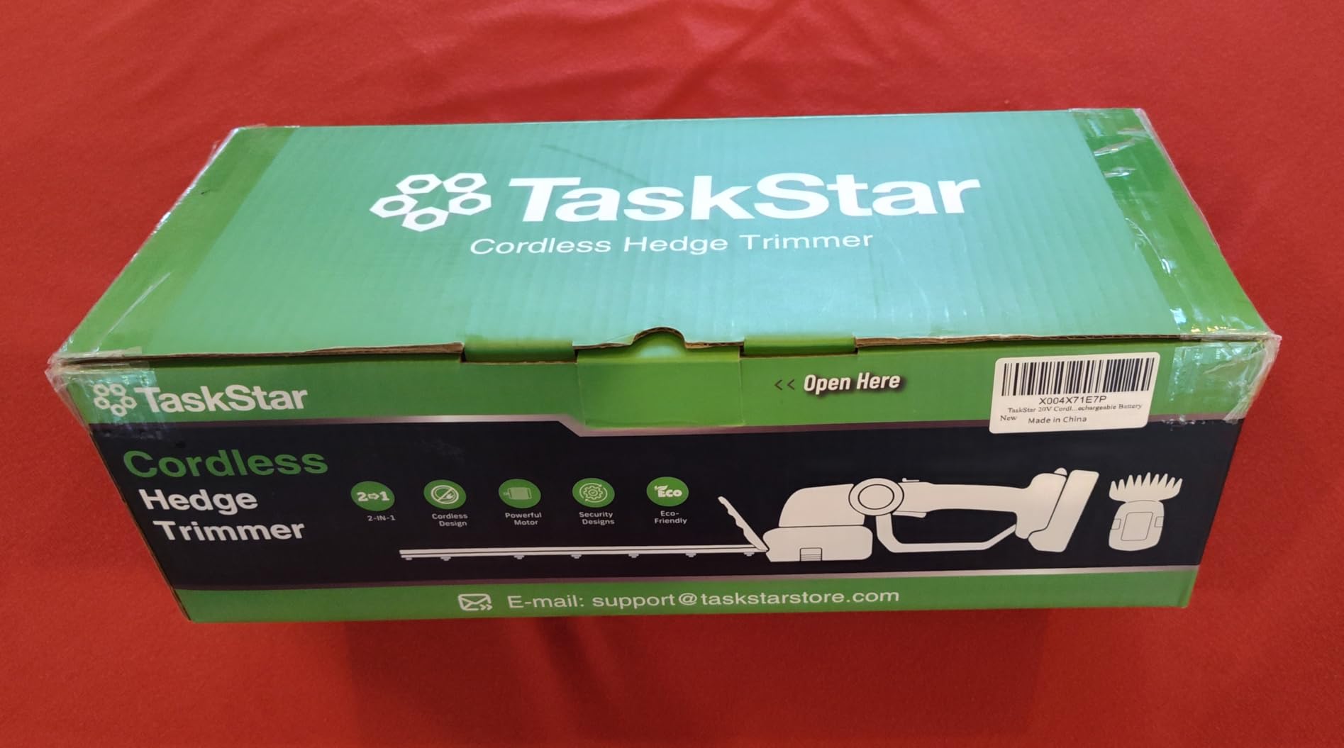 TaskStar 20V Pole Hedge Trimmer Cordless with Handle & Shoulder Strap 8.5ft customer photo 2
