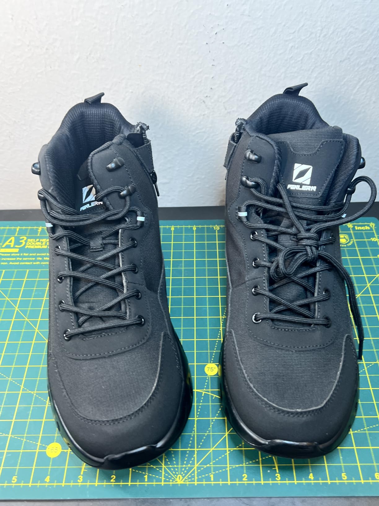 FENLERN Mens Waterproof Hiking Boots Wide Toe Box Lightweight Outdoor Trekking Shoes Non Slip Breathable Backpacking Boots for Men customer photo 2