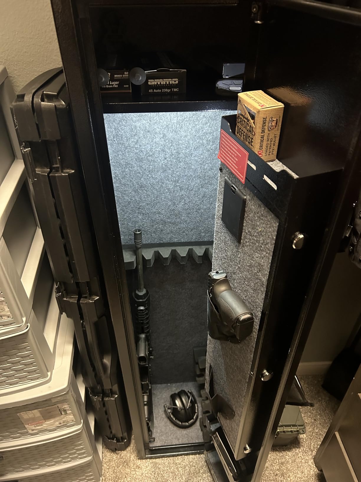 Bonusall 12-16 Gun Safe with Keyboard, Quick Access Rifle Gun Safe, Gun Cabinet for Rifles with 4 Short Gun Pockets and Adjustable Rifle Rack for Home, Garage, Hunter Cabin- Black customer photo 1