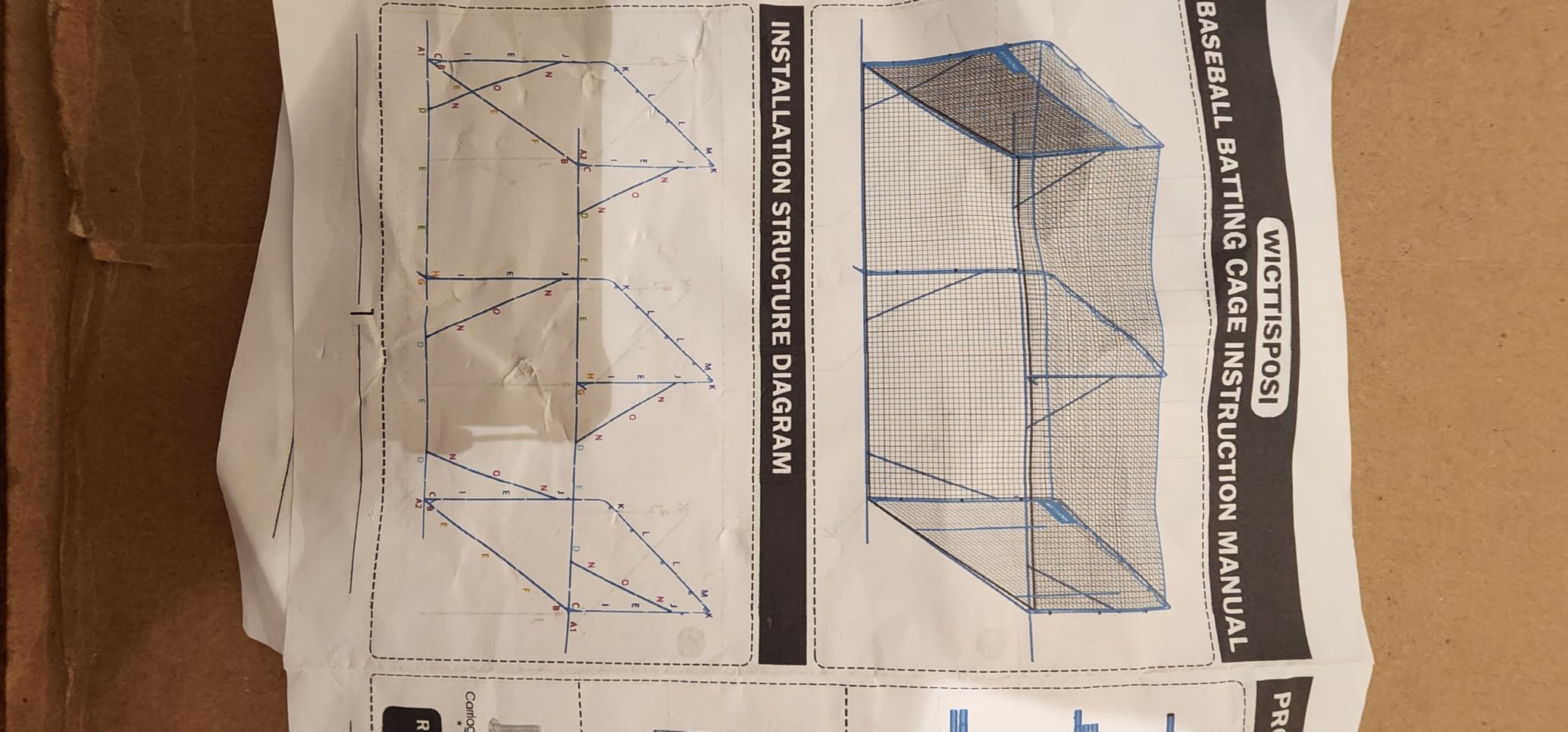 Batting Cage Net with Metal Frame, 20x10x8ft Baseball Softball Practice Net customer photo 1