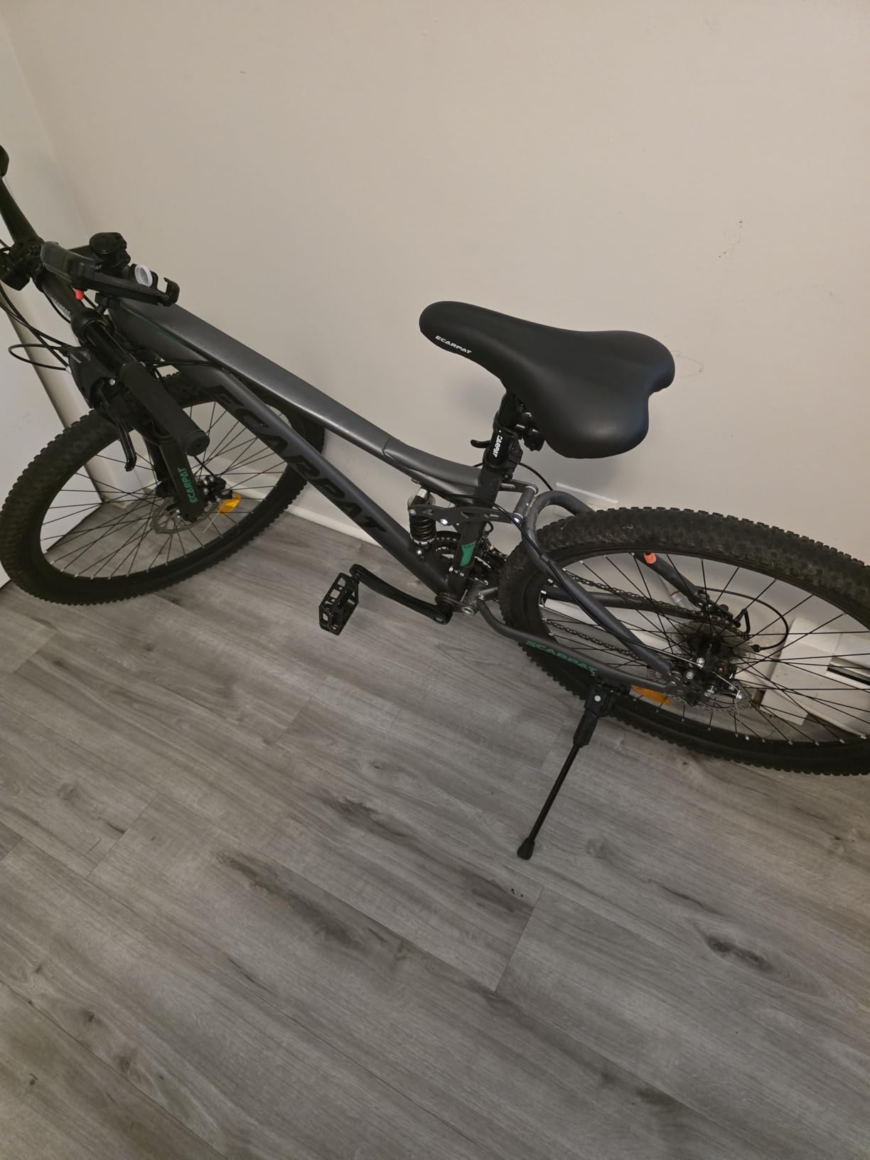 Ecarpat 24/26 Inch Wheel Mountain Bike, 21 Speed MTB Bike with Full Suspension, Steel Frame and Dual Disc Brakes, Adult Mens Outdoor Cycling Mountain Bicycle customer photo 1