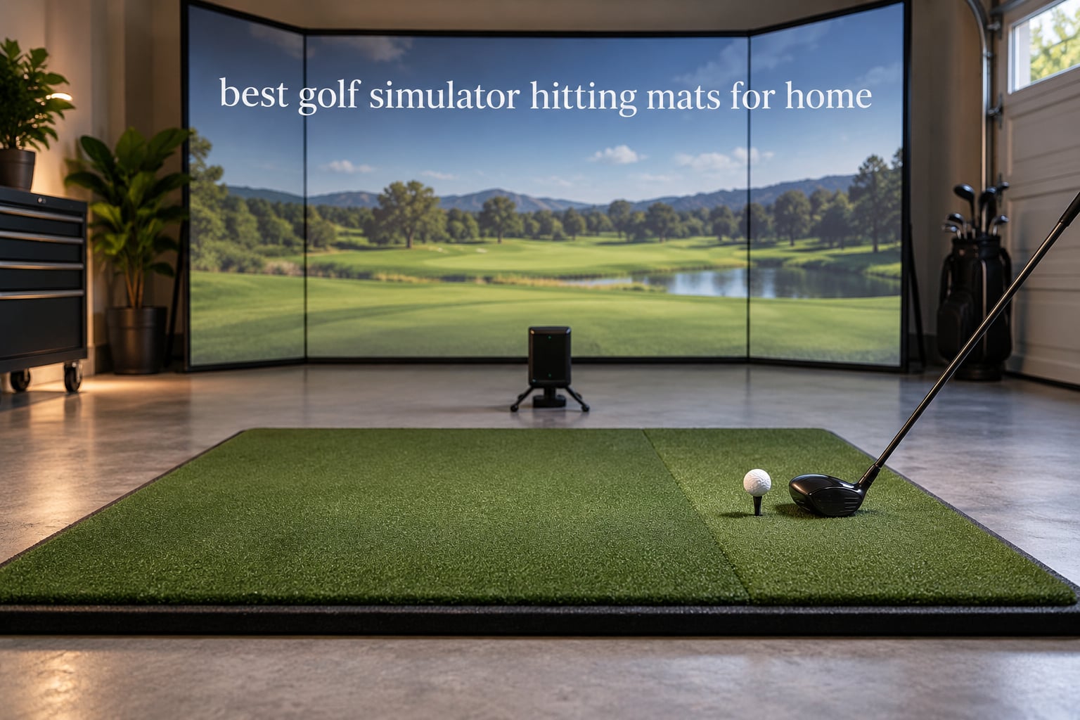 best golf simulator hitting mats for home
